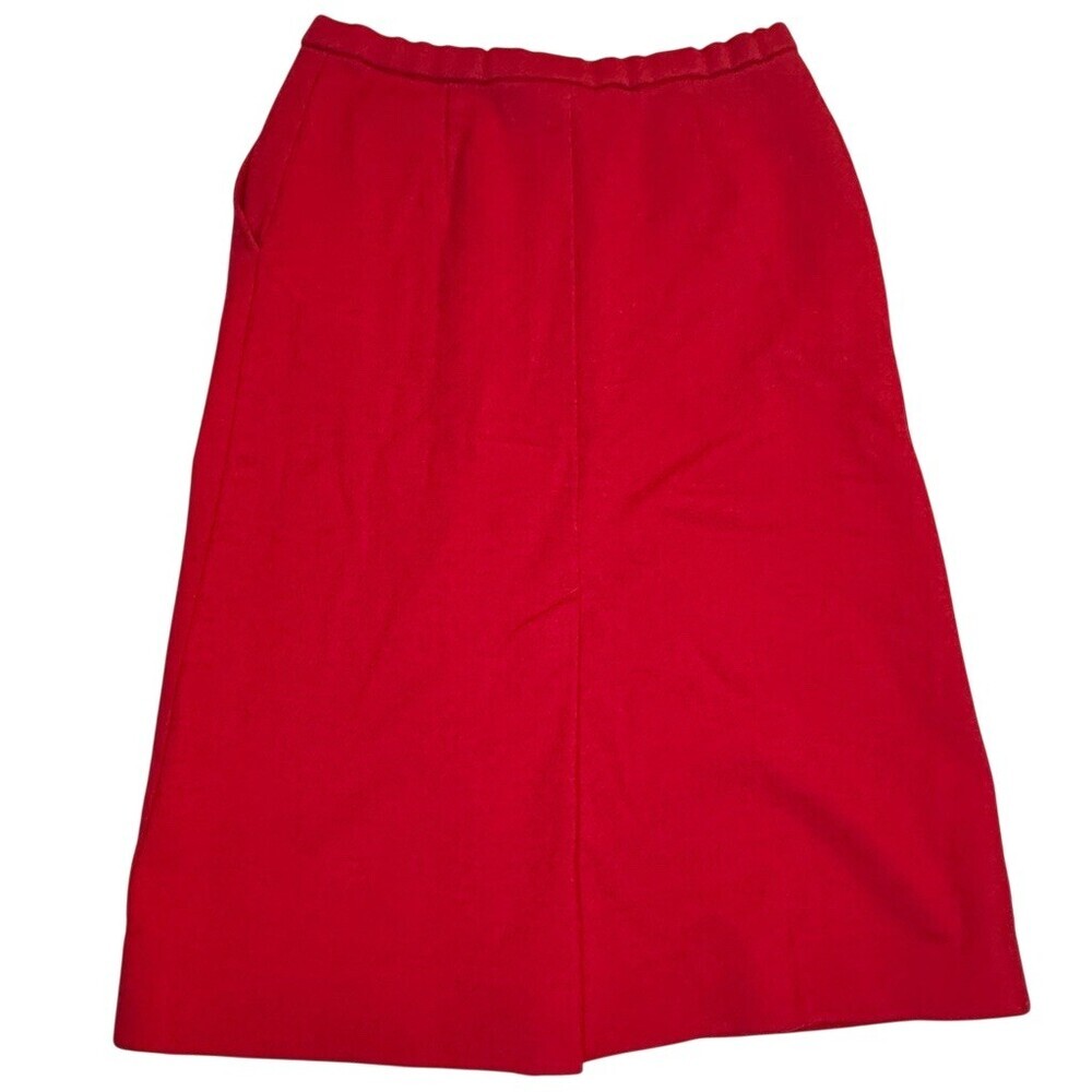 #262 Bleyle Pencil Skirt Womens Size 10 Red Vintage - Picture 3 of 6